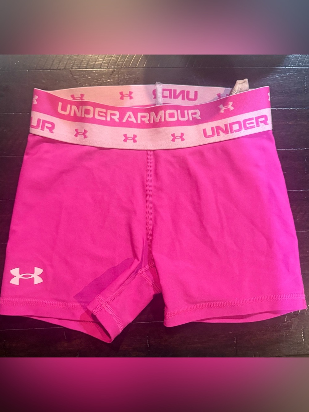 Under Armour Youth Hot Pink Compression Shorts